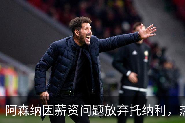 阿森纳因薪资问题放弃托纳利，热刺9.02亿元总价敲定交易
